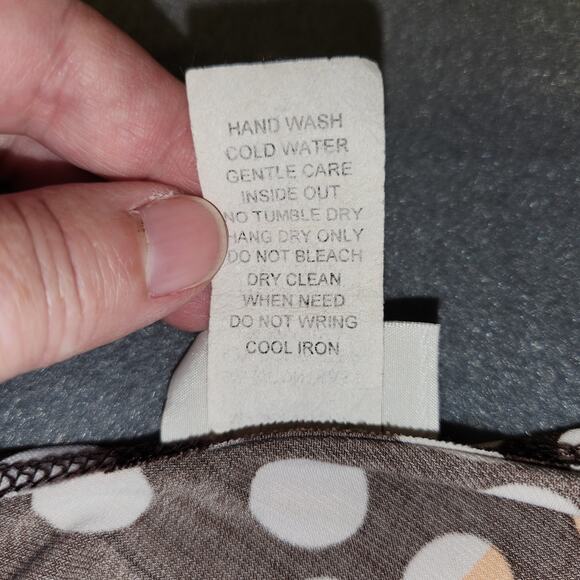 TABOO Knee Length Dress Women Large Orange Brown Babydoll Mod Retro 70s Vintage - Picture 5 of 9